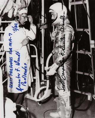 Lot #373 Scott Carpenter and Guenter Wendt Signed Photograph - Image 1