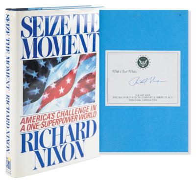 Lot #126 Richard Nixon Signed Book - Seize the Moment - Image 1