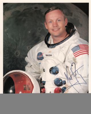 Lot #328 Neil Armstrong Signed Photograph - Image 1