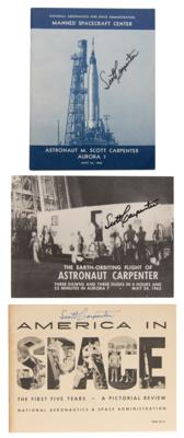 Lot #371 Scott Carpenter (3) Signed Space Booklets - Image 1