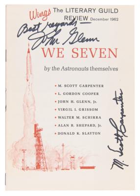 Lot #390 John Glenn and Scott Carpenter Signed Wings Booklet on 'We Seven' - Image 1