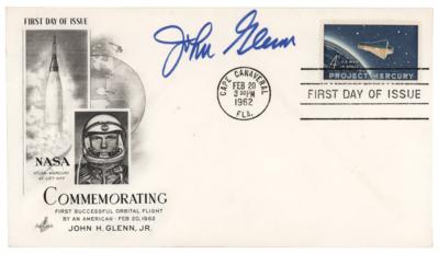 Lot #387 John Glenn Signed Friendship 7 Launch Day FDC - Image 1