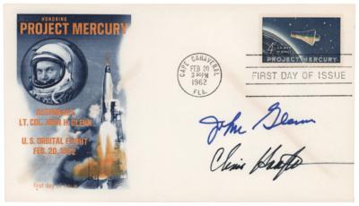 Lot #389 John Glenn and Chris Kraft Signed Friendship 7 Launch Day FDC - Image 1