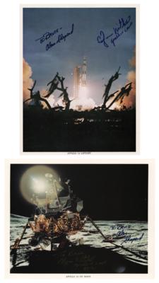 Lot #351 Apollo 14: Alan Shepard and Edgar Mitchell (2) Signed Photographs - Image 1