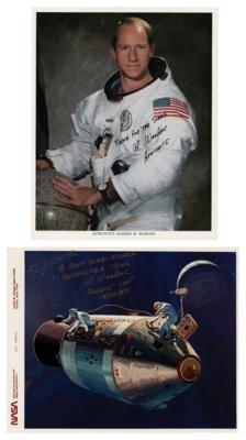 Lot #437 Al Worden (2) Signed Photographs - Image 1