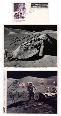 Lot #354 Apollo 17 (3) Signed Items - FDC and