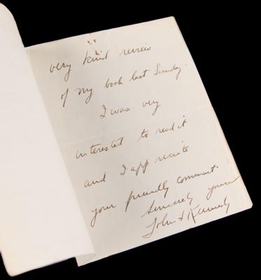 Lot #26 John F. Kennedy Autograph Letter Signed,