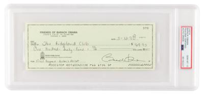 Lot #62 Barack Obama Signed Check - PSA GEM MT 10 - Image 1