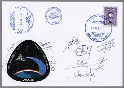 Lot #364 AXIOM-2 Flown Cover Signed by (10) - Image 1