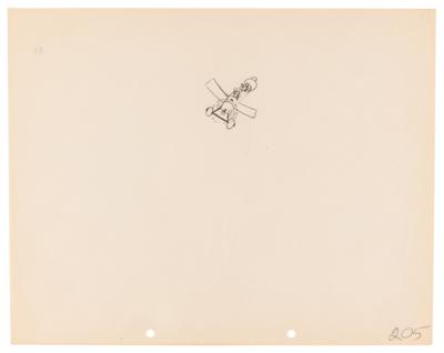 Lot #462 Mickey Mouse and Minnie Mouse production drawing by Ub Iwerks from Plane Crazy - The First Mickey Cartoon - Image 2