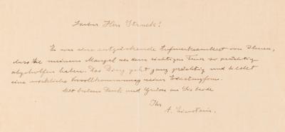 Lot #194 Albert Einstein Autograph Letter Signed to Artist Hermann Struck, Sending Thanks for a Cigarette Lighter - Image 3