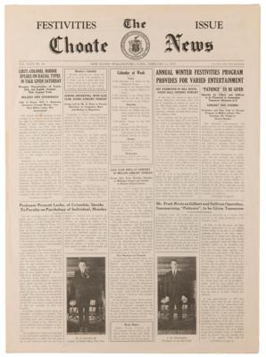 Lot #106 John F. Kennedy: 1935 Festivities Issue of The Choate News - Image 1