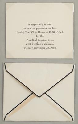 Lot #104 John F. Kennedy 1963 Funeral Procession Invitation - Image 2