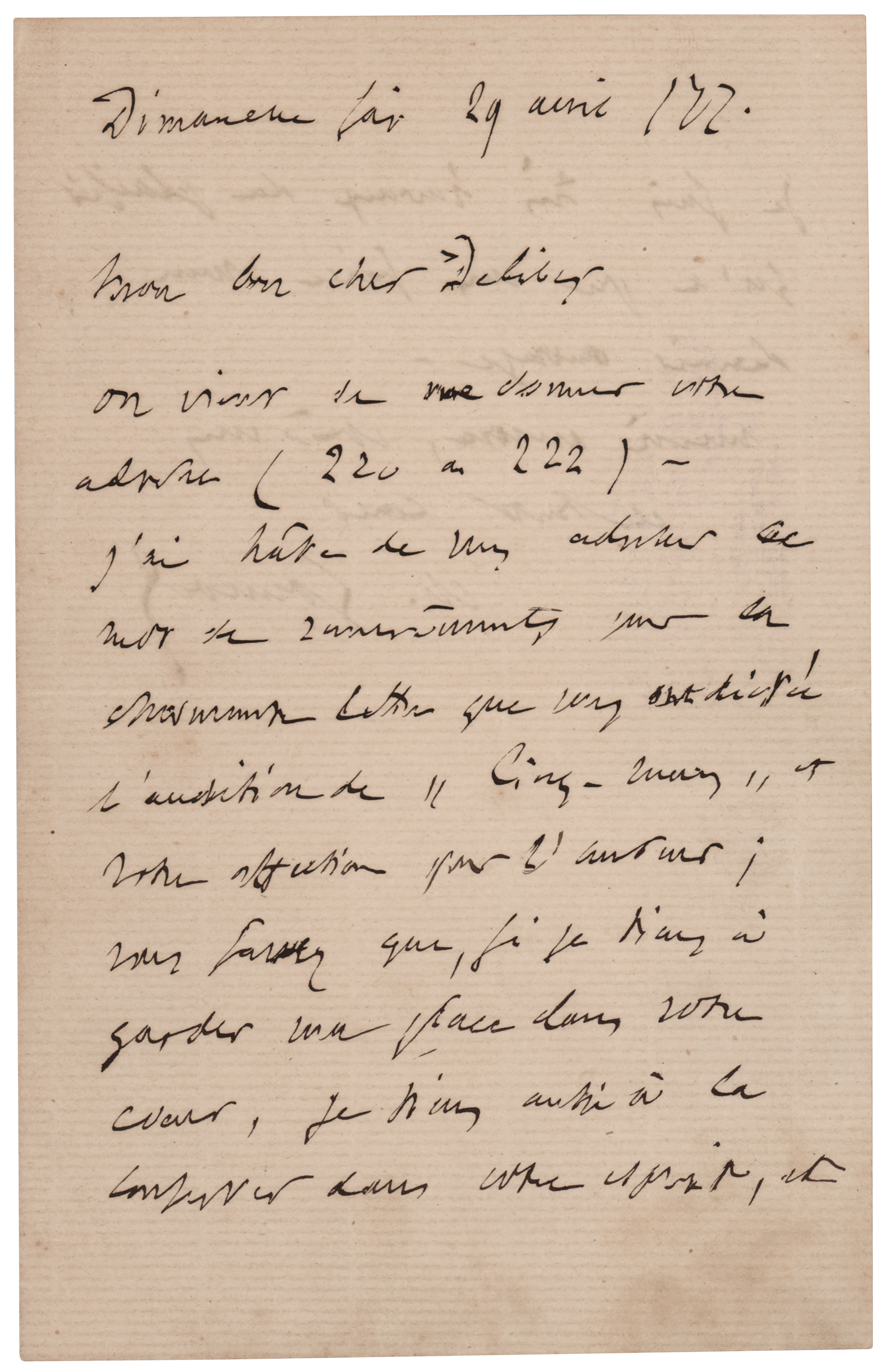 Lot #532 Charles Gounod Autograph Letter Signed - Image 1