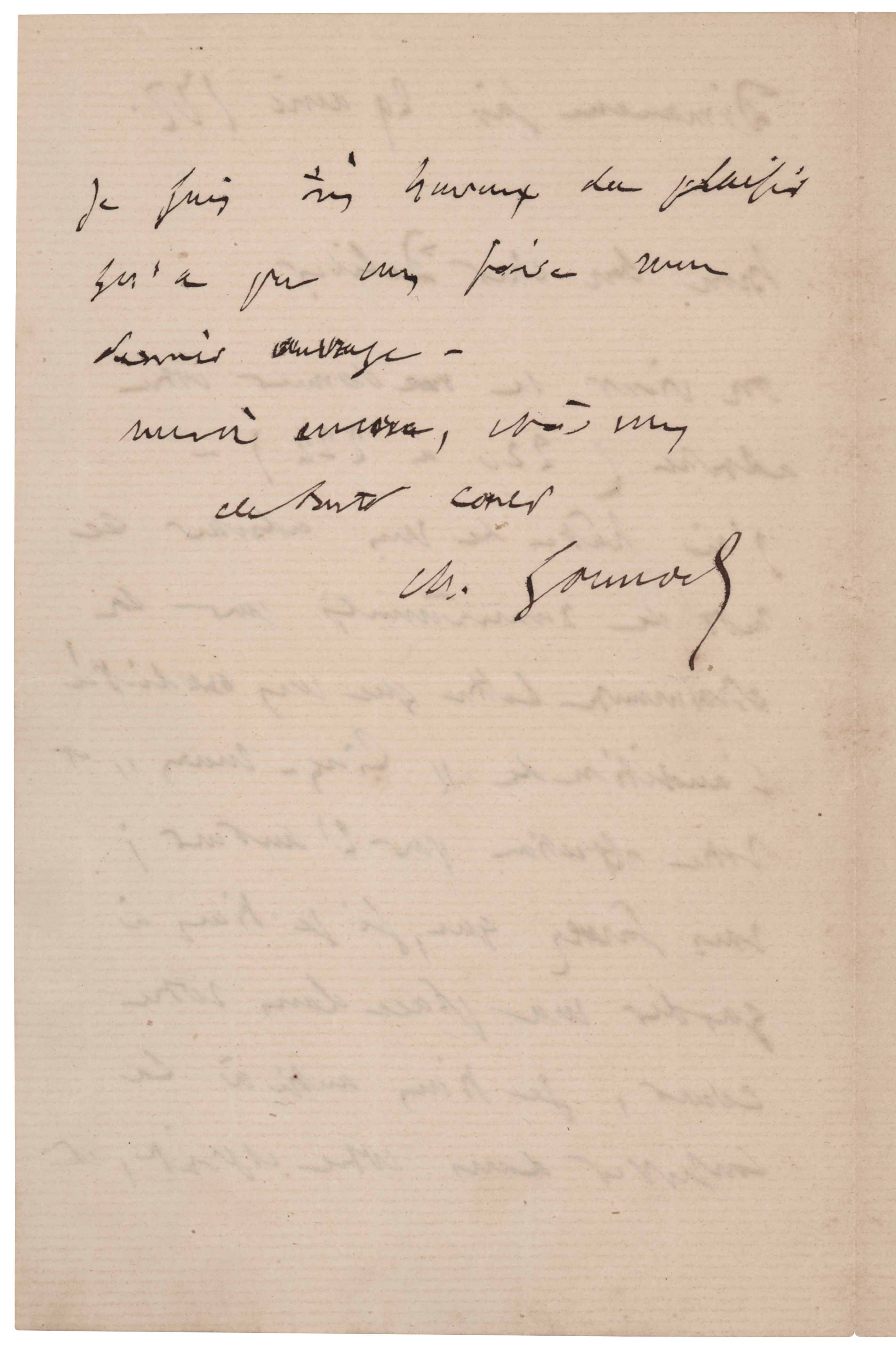 Lot #532 Charles Gounod Autograph Letter Signed - Image 2