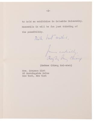 Lot #224 Madame Chiang Kai-shek Signed 'Paintings' Book and Typed Letter Signed - Image 12