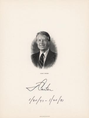 Lot #83 Jimmy Carter Signed Engraving - Image 1