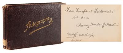 Lot #570 Harry Houdini Signed Autograph Book -