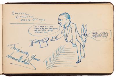 Lot #570 Harry Houdini Signed Autograph Book - “‘Love Laughs at Locksmiths,’ so does Harry Handcuff Houdini" - Image 4