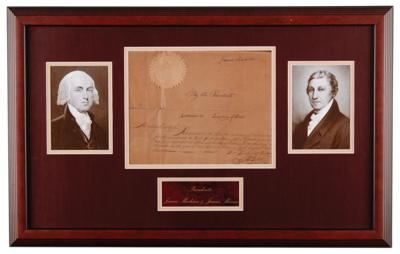 Lot #5 James Madison and James Monroe Document