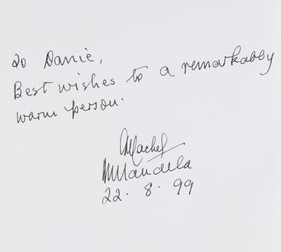 Lot #184 Nelson Mandela and Graca Machel Signed Book - Image 2