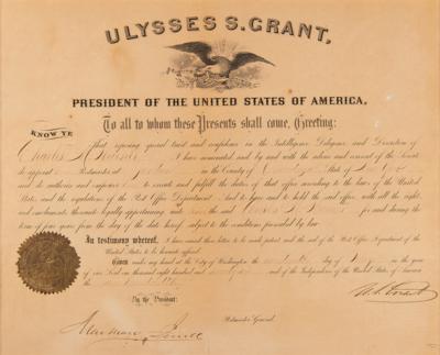 Lot #8 U. S. Grant Document Signed as President - Image 2