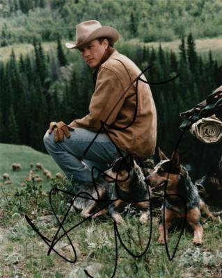 Lot #663 Heath Ledger Signed Photograph - Image 1