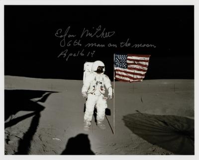 Lot #417 Edgar Mitchell Signed Photograph - "6th man on the moon" - Image 1