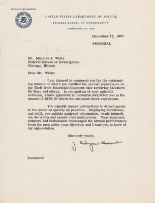 Lot #253 J. Edgar Hoover Typed Letter Signed