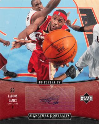 Lot #779 LeBron James Signed 2005-06 Upper Deck