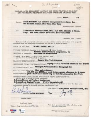 Lot #654 Rock Hudson Document Signed - Image 1