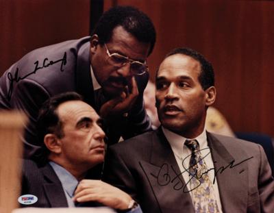 Lot #297 O. J. Simpson and Johnny Cochran Signed