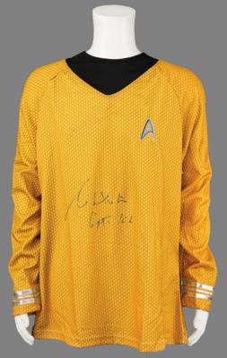 Lot #725 Star Trek: William Shatner Signed Star Fleet Uniform Shirt - Image 1