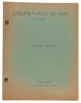 Lot #738 Three Stooges: Moe Howard's Script for 'Crash Goes the Hash' - Image 1