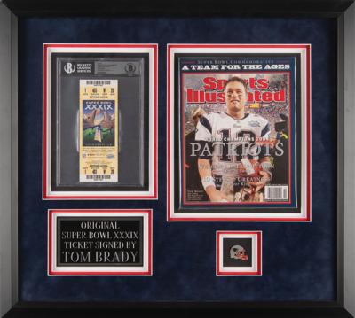 Lot #771 Tom Brady Signed Ticket for Super Bowl XXXIX - Beckett 10 - Image 1