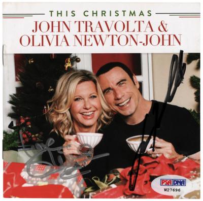 Lot #740 John Travolta and Olivia Newton-John Signed CD - Image 1