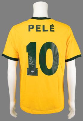 Lot #786 Pele Signed Soccer Jersey - Image 1