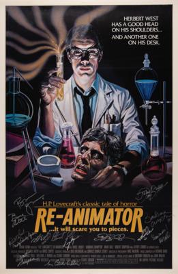 Lot #698 Re-Animator Cast-Signed (14) Movie Poster - Image 1