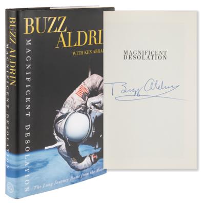 Lot #340 Buzz Aldrin Signed Book - Magnificent Desolation - Image 1