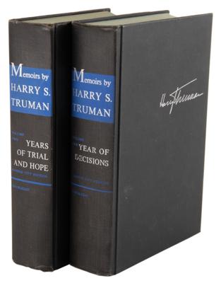 Lot #135 Harry S. Truman (2) Signed Books - Memoirs: Year of Decisions and Years of Trial and Hope - Image 1