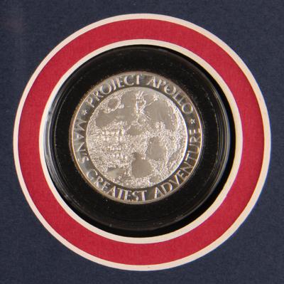 Lot #347 Apollo 13 Franklin Mint Medallion with Flown Metal - Image 2