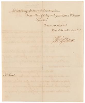 Lot #2 Thomas Jefferson Historic 1790 Letter Signed on Entering “the Duties of the Department of State” - Image 3