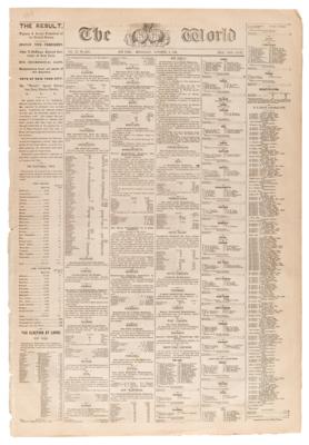 Lot #97 U. S. Grant: The World Newspaper from November 4, 1868 - Results of the 1868 United States Presidential Election - Image 1