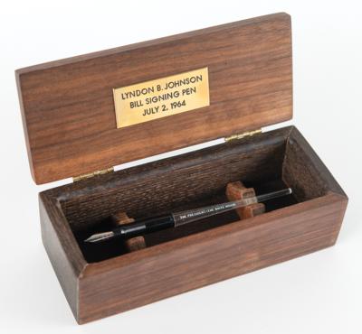 Lot #59 Lyndon B. Johnson 1964 Civil Rights Act Bill Signing Pen - From the Collection of JFK Assistant Dave Powers - Image 1