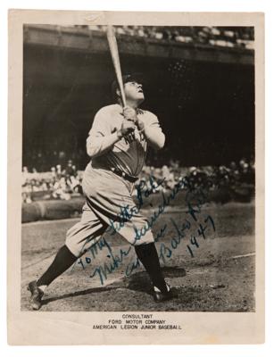 Lot #756. Babe Ruth Signed Photograph