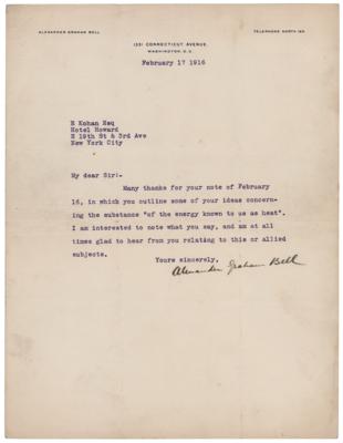 Lot #190 Alexander Graham Bell Typed Letter Signed - Image 1