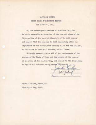 Lot #293 Jack Ruby Document Signed