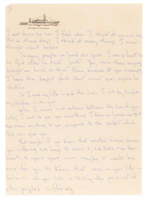 Lot #12 Jacqueline Kennedy Emotional Letter to Boston Archbishop Richard Cushing: "I was so hostile to God after he took Jack. You, more than anyone, brought me back to Him" - Image 4