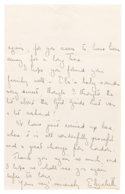 Lot #180 Queen Elizabeth II Autograph Letter Signed on Her Engagement to Prince Philip - Image 3