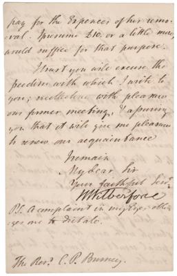 Lot #173 William Wilberforce Letter Signed - Image 3